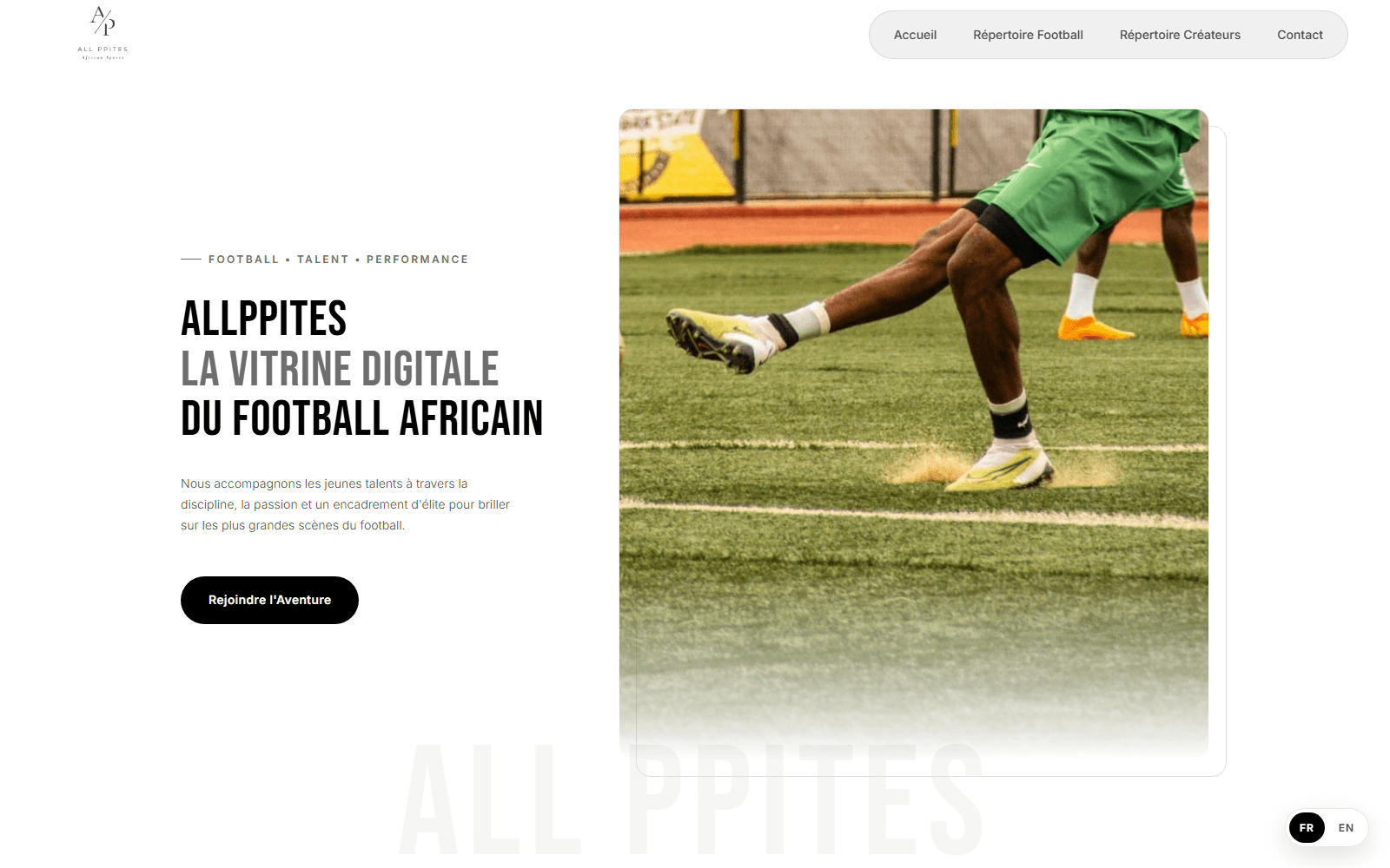 Site AllPpites en production — réalisé par WideWeb